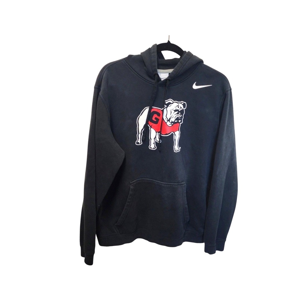 Nike UGA Georgia Bulldogs Mascot Pullover Hoodie Black Mens Large NCAA Football